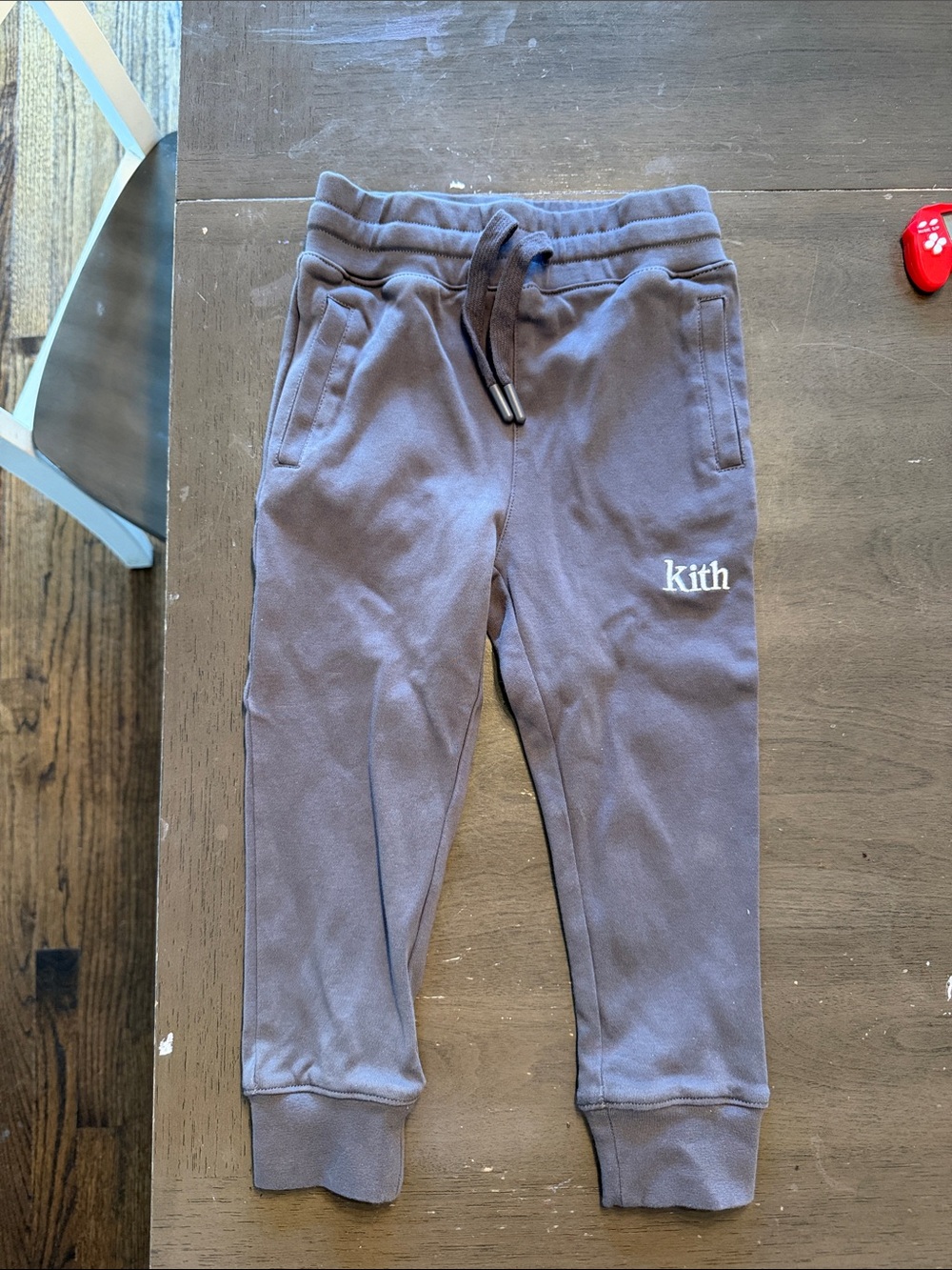 Kith Kids Charcoal Gray Jogger Sweatpants with Drawstring Size 3